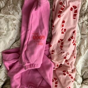 Cat & Jack Pink Fleece Baby Sweatshirt/ carters sweatshirt and pants